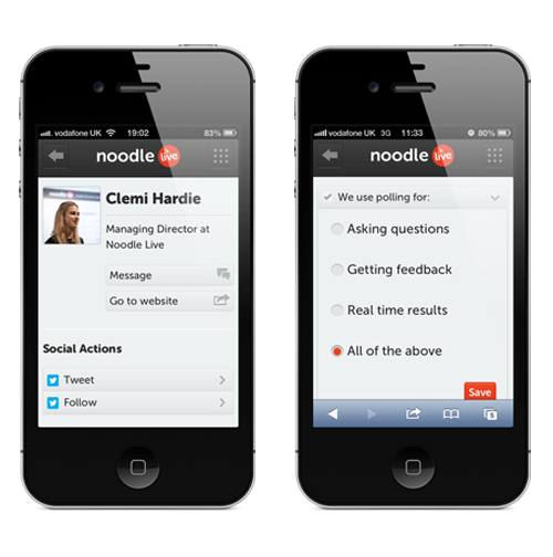 New Features - Noodle Live event app - Live Poll and Q&A