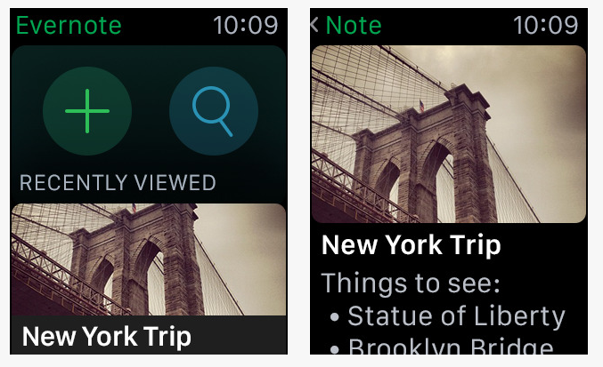 Evernote Apple Watch apps for events professionals